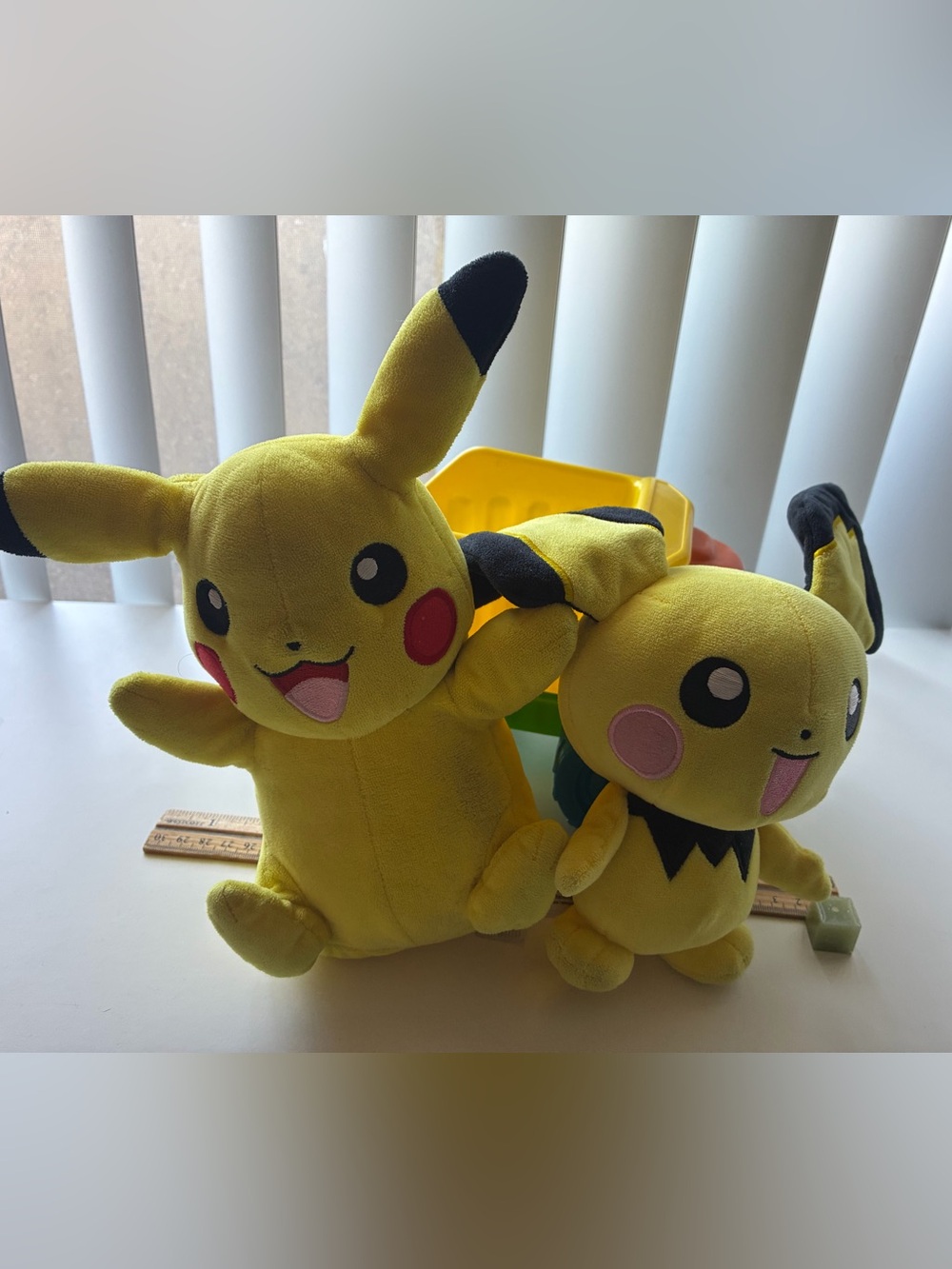 Pikachu and Pichu plush